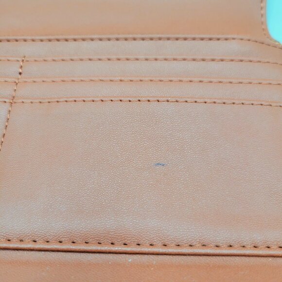 Universal Thread Womens Brown Faux Leather Wallet Tri-Fold Snap Closure - Picture 7 of 8